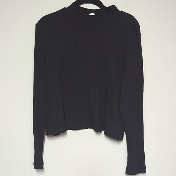 Old Navy Black Mock Turtleneck Long Sleeve Blouse - Picture 1 of 5